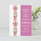 ピンクフローラ結婚式招待状 招待状 (スタンド正面)