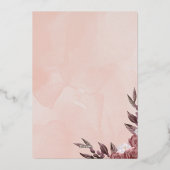 ピンクフローラ結婚式招待状 箔招待状 (裏面)