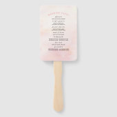 ピンクフローラ結婚式 プログラムハンドファン ハンドファン (裏面)