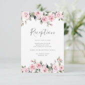 ピンクフローラ結婚披露宴 エンクロージャーカード (スタンド正面)