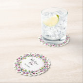 ピンクフローラ結婚披露宴 ペーパーコースター (インサイチュ)