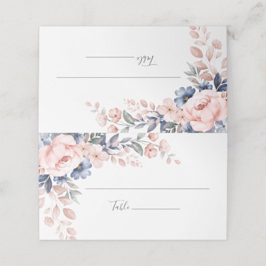 ピンクフローラ結婚植物体座席表 プレイスカード (外部開封)