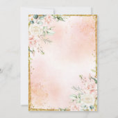 ピンクフローラ結婚金ゴールド 招待状 (裏面)