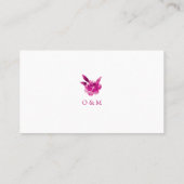 ピンクフローラ結婚Chinoiserieの座席表 プレイスカード (裏面)