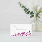 ピンクフローラ結婚Chinoiserieの座席表 プレイスカード (スタンド正面)