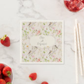 ピンクフローラ結婚Chinoiserie's スタンダードカクテルナプキン (インサイチュ)