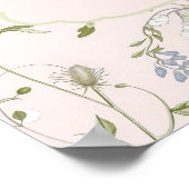 ピンクフローラ結婚Chinoiserie's ポスター (角)