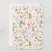 ピンクフローラ結婚Chinoiserie's 招待状 (裏面)