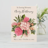 ピンクフローラ緑色葬祭記念事業 招待状 (スタンド正面)