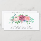 ピンクフローラ美しいサロンギフト券 (正面/裏面)