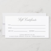 ピンクフローラ美しいサロンギフト券 (裏面)