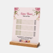 ピンクフローラ美しいネイルサロン価格表メニュー アクリルサイン (傾斜)