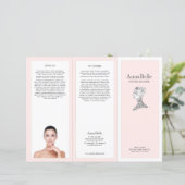 ピンクフローラ美しい女の子スパサロン3折パンフレット (スタンド正面)