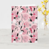 ピンクフローラ美しい製品パターン カード (黄色い花)