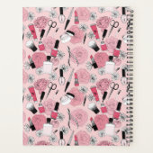 ピンクフローラ美しい製品パターン プランナー手帳 (裏面)