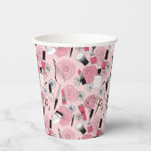 ピンクフローラ美しい製品パターン 紙コップ (正面)