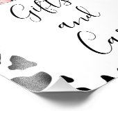 ピンクフローラ聖牛プリント赤ちゃんシャワー記号 フォトプリント            (角)