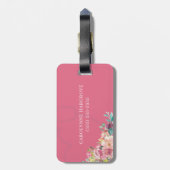 ピンクフローラ聴診器ハートナース ラゲッジタグ (裏面縦)