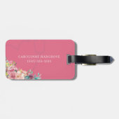 ピンクフローラ聴診器ハートナース ラゲッジタグ (裏面横)