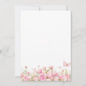 ピンクフローラ花びら&プロセッコブライダルシャワー 招待状 (裏面)