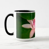 ピンクフローラ花撮影名前をカスタムする マグカップ (左)