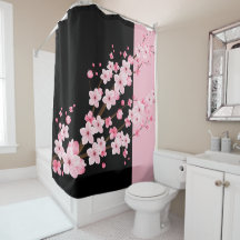 ピンクフローラ花黒&ピンクタオル