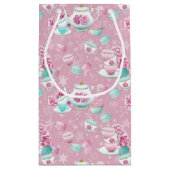 ピンクフローラ茶パーティーバッグ スモールペーパーバッグ (裏面)