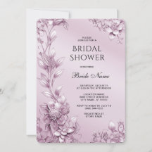 ピンクフローラ葉ブライダルシャワー