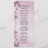 ピンクフローラ葉結婚式 プログラム (裏面)