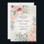 ピンクフローラ葉金ゴールドグリッター80誕生日 招待状<br><div class="desc">80thエレガント birthday party invitation for women with beautiful赤面ピンクの水の色の花と魔法の輝く金ゴールドダイヤモンドの背景に葉のセージ緑のを持つ。カスタマイ連絡ズのサポートや、パーティーに対するZazzle製品のマッチングまたは調整を要求する私。</div>