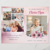 ピンクフローラ葬儀パンフレットのサービスの順序 チラシ (裏面)