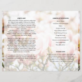 ピンクフローラ葬儀プログラムテンプレート (裏面)