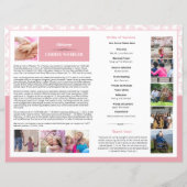 ピンクフローラ葬儀プログラムテンプレート (裏面)