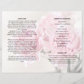 ピンクフローラ葬儀プログラムテンプレート (裏面)