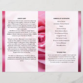 ピンクフローラ葬儀プログラムテンプレート (裏面)