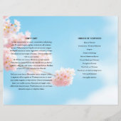 ピンクフローラ葬儀プログラムテンプレート (裏面)