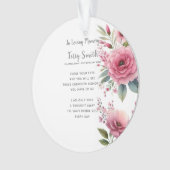 ピンクフローラ葬儀/メモリアルオーナメント オーナメント (正面)