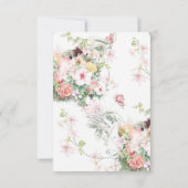 ピンクフローラ葬式お祝いザ・ライフ親愛・ワン ノートカード (裏面)