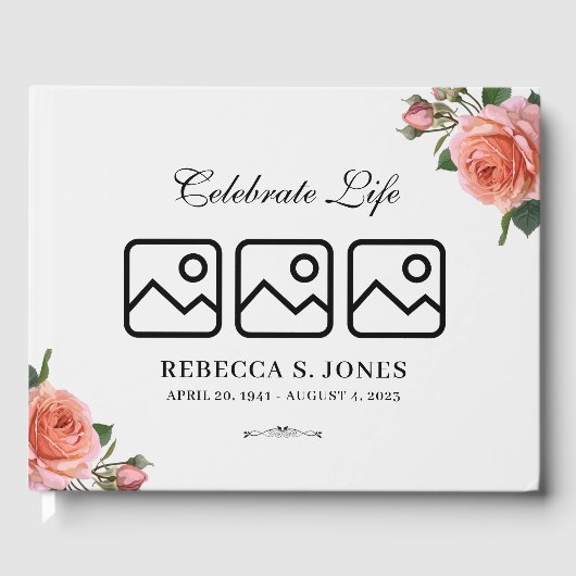 ピンクフローラ葬式ゲストブック ゲストブック (正面)