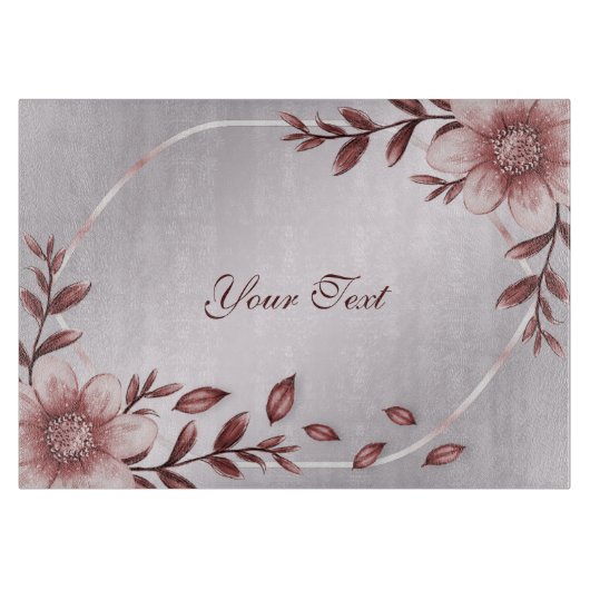 ピンクフローラ裁断ボード カッティングボード (正面)