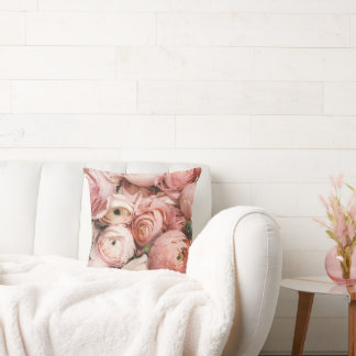 ピンクフローラ装飾用クッション クッション