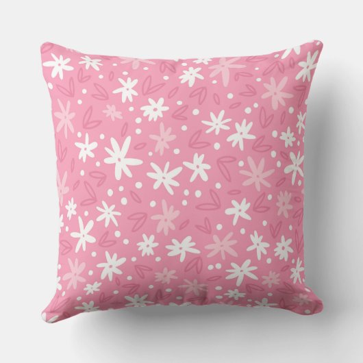 ピンクフローラ装飾用クッション、化粧枕 クッション (裏面)