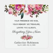 ピンクフローラ記念写真記念 メタルオーナメント (正面)