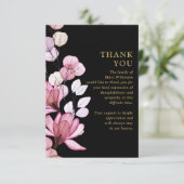 ピンクフローラ記念撮影お祝い サンキューカード (スタンド正面)