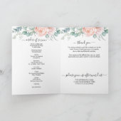 ピンクフローラ記念葬式プログラム カード (内部)