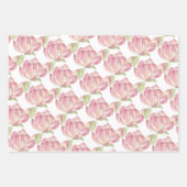 ピンクフローラ誕生日包装紙シート ラッピングペーパーシート (正面2)