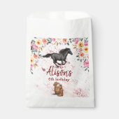 ピンクフローラ誕生日馬の誕生日パーティー フェイバーバッグ (正面)