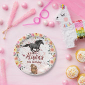 ピンクフローラ誕生日馬の誕生日パーティー ペーパープレート (パーティー)