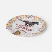 ピンクフローラ誕生日馬の誕生日パーティー ペーパープレート (アングル)