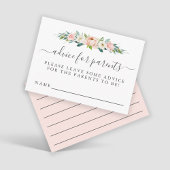 ピンクフローラ赤ちゃんシャワーアドバイスfor Parents エンクロージャーカード